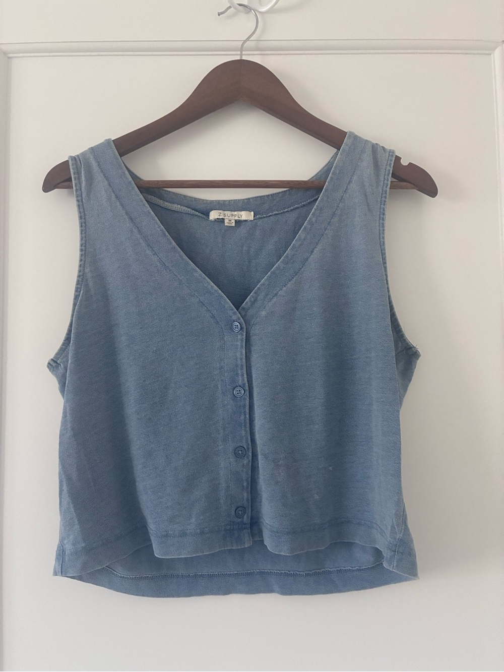 Z Supply Light Blue Button-Front Tank with Matching Bottoms